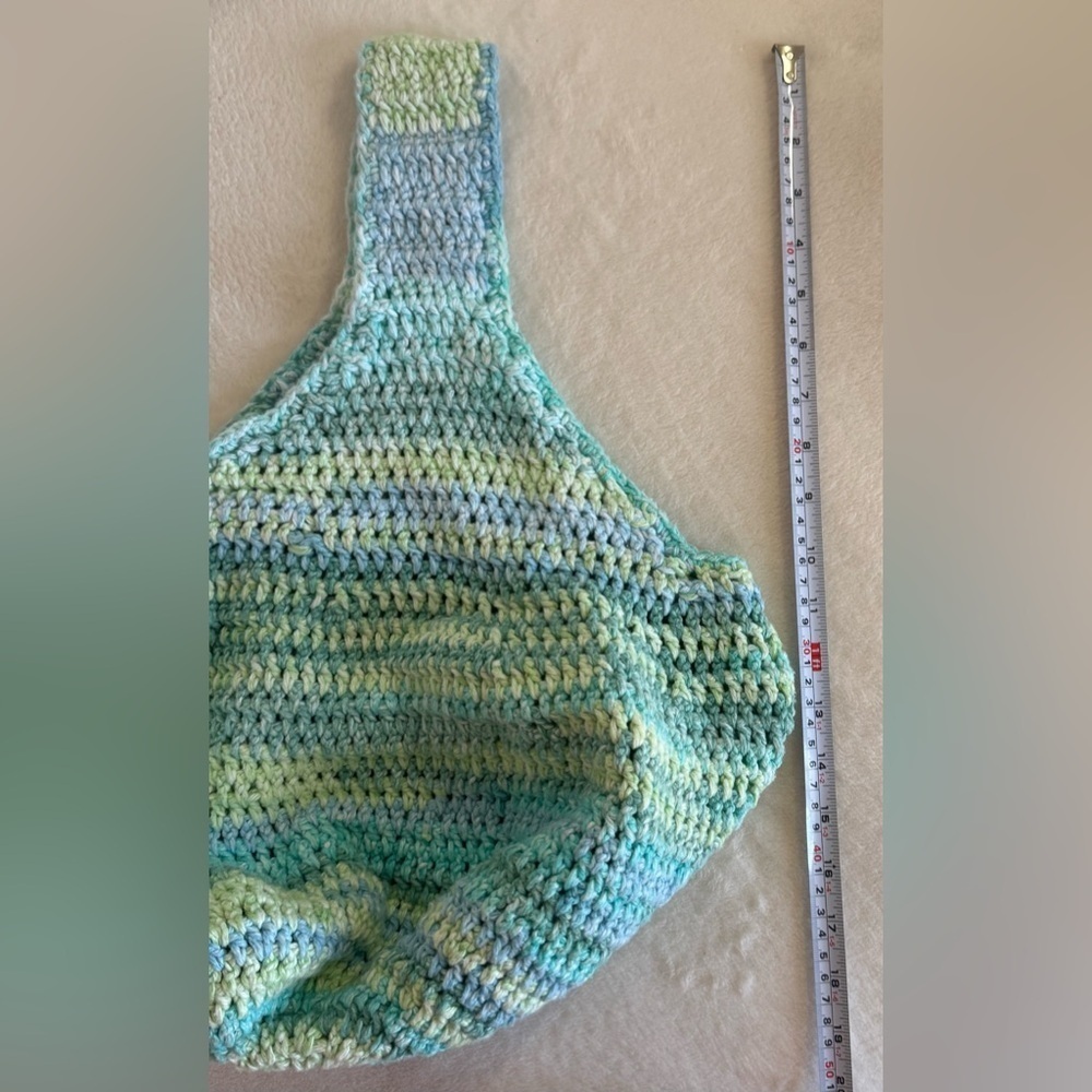 Beautiful Handmade Multicolor Crochet Hobo Bag - Picture 6 of 7